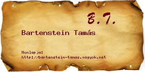 Bartenstein Tamás névjegykártya