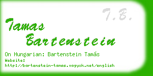 tamas bartenstein business card